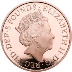5 Pounds - Elizabeth II World War II, Gold Proof