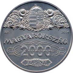 2000 Forint 90th anniversary of the foundation of the National Bank