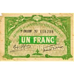 1 Franc - Chambre de Commerce et Ville d`Orléans 45