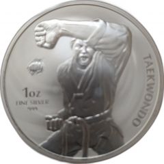 1 oz Silver Korea Taekwondo