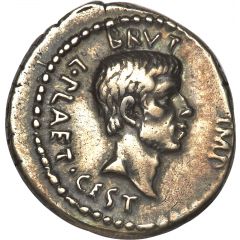 Denarius - Brutus BRVT IMP L•PLAET•CEST / EID•MAR