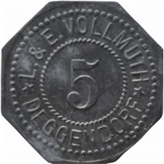 5 Pfennig - Deggendorf L. and E. Vollmuth