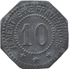 10 Pfennig - Frauendorf Zementwerke