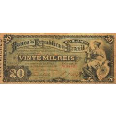 20 Mil Réis Banco da República do Brasil, 1st. Print