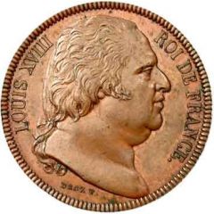 40 Francs Essai uniface d’avers en cuivre de Droz au module de ...