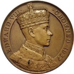 Medal - Proposed Coronation of Edward VIII 1937