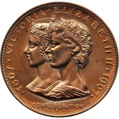 Medal - Confederation Centennial Victoria and Elizabeth II