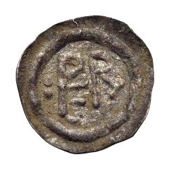 1/2 Siliqua - Perctarit Posthumous, thin monogram with two dots