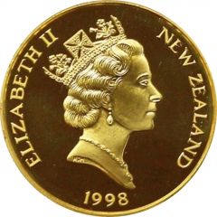 10 Dollars - Elizabeth II 3rd Portrait, Karl Benz, Gilt issue