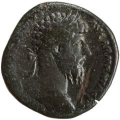 Sestertius - Lucius Verus and Sohaemus of Armenia REX ARMENIIS DATVS IMP II TR P IIII COS II S C