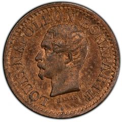 1 Centime - Louis Napoléon Bonaparte pattern of bronze with an modul of 1 centime