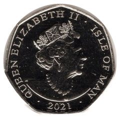 50 Pence - Elizabeth II The Mad Hatter, colourised