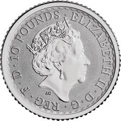 10 Pounds - Elizabeth II 5th portrait, 1/10 oz Fine Platinum
