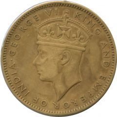 1/2 Penny - George VI With `King and Emperor`, Large Head