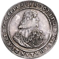 1 Thaler - Jacob Kettler Mitau, large shields