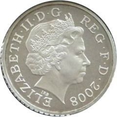 5 Pence - Elizabeth II 4th portrait, Royal Shield, Silver Piedfort