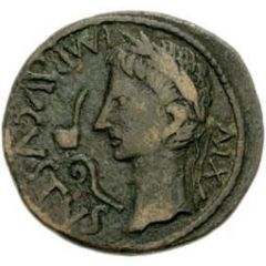 As - Augustus CAESARAVGVSTA II VIR M PORCI CN FAD