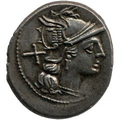 Denarius Cn. Calpurnius Piso, CN•CA͡L͡P ROMA