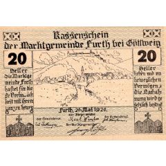 20 Heller Furth bei Göttweig, Grey green issue