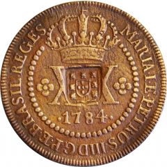 40 Réis - João Prince Regent Countermarked 20 Réis