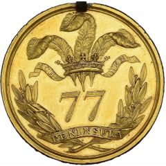 Award - George III 77th Foot Medal, gold