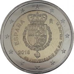 2 Euros 50th Birthday of King Felipe VI