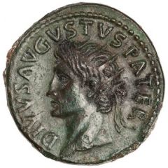 Dupondius - Augustus IMP T VESP AVG REST S C, Victory
