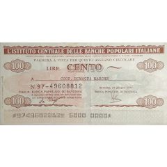 100 Lire Istituto Centrale delle Banche Popolari Italiane