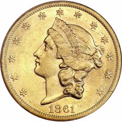 20 Dollars Liberty Head - Double Eagle, No motto, Paquet reverse