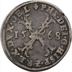 1/2 Daalder `1/2 Burgundian kruisrijksdaalder` - Philip II