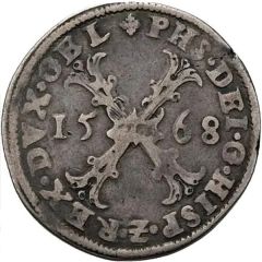 1/2 Daalder `1/2 Burgundian kruisrijksdaalder` - Philip II