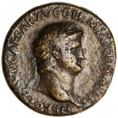 Sestertius - Nero CONG I DAT POP S C, Minerva and Liberalitas