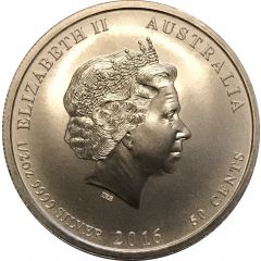 50 Cents - Elizabeth II 4th Portrait - Victory in the Pacific