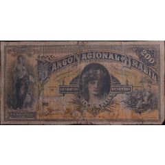 200 Mil Réis Banco Nacional do Brazil, 1st. Print