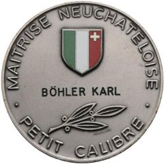 Maitrise neuchâteloise small calibre, silvered bronze