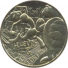 Jeton Touristique - Monnaie de Paris - Jean de la Fontaine - Le Lièvre et la Tortue