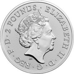 2 Pounds - Elizabeth II Year of the Dog, 1oz Fine Silver