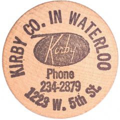 Wooden Nickel - Kirby Co. Waterloo, Iowa
