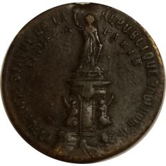Médaille Inauguration Statue de la République 14 juillet 1883
