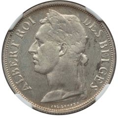 1 Franc - Albert I Essai, French text