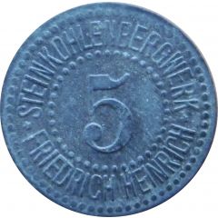 5 Pfennig - Lintfort Steinkohlenbergwerk Friedrich Heinrich