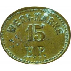 15 Pfennig Wert-Marke, Countermarked `E.P.`