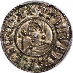 1 Penny In the name of Aethelred, Crux type, bust left