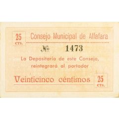 25 Céntimos Alfafara