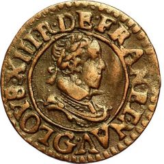 Double Tournois - Louis XIII Poitiers mint, 2nd type