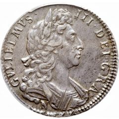 1/2 Crown - William III 1st bust, Norwich mint