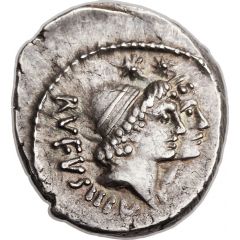 Denarius Cordia: Manius Cordius Rufus, RVFVS•III•VIR / MN•CORDIVS