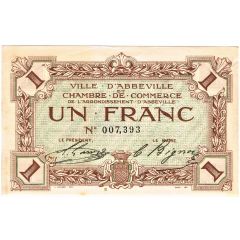 1 Franc - Chambre de Commerce d`Abbeville 80