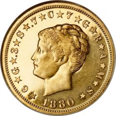 1 Stella / 4 Dollars `1880 Stella` Pattern, gold