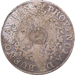 2 Reales Countermark over Buenos Ayres 1855